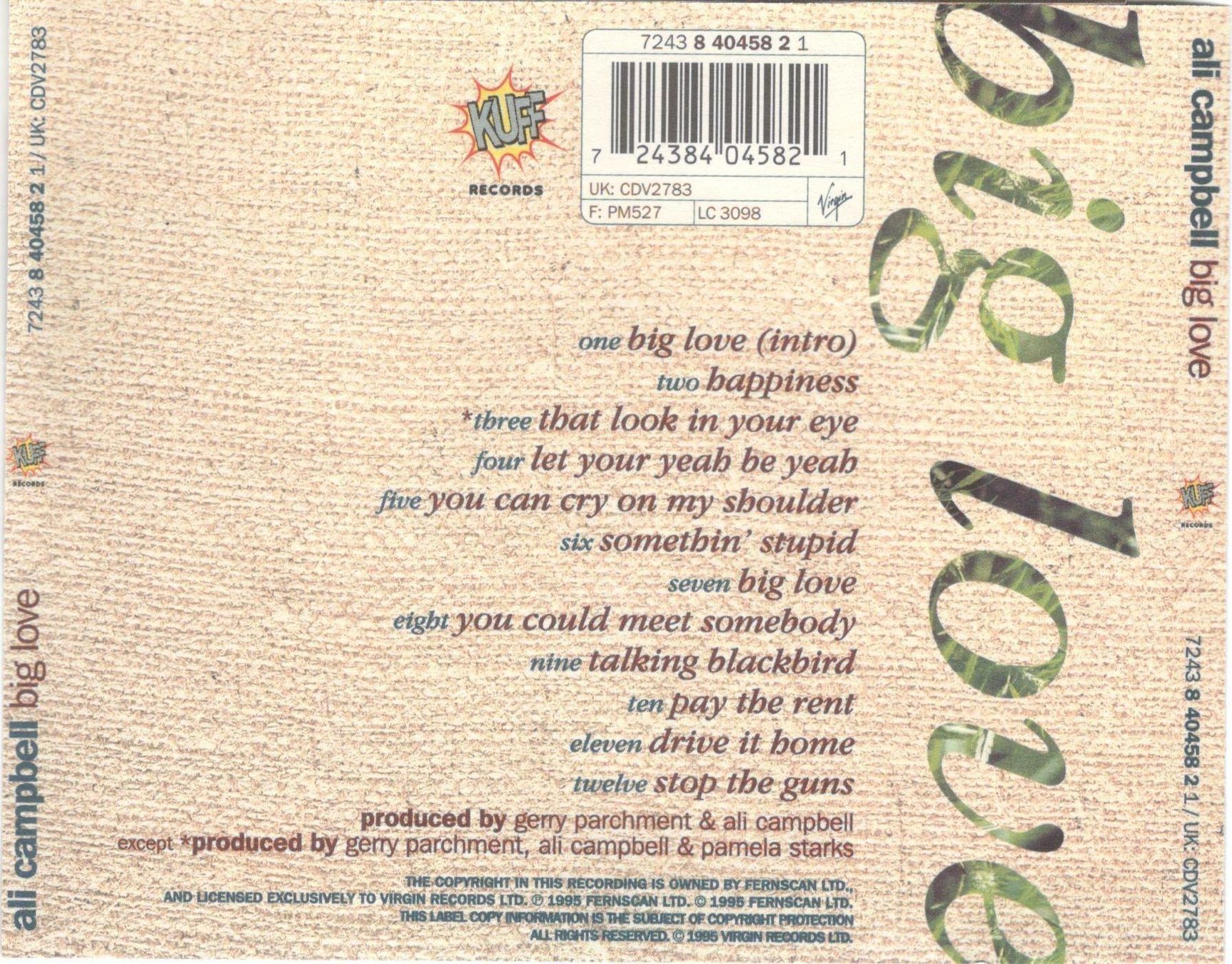 CD: Ali Campbell CD Big Love – Usato da St. Margarethen TG venduto da Smiley-Face 1