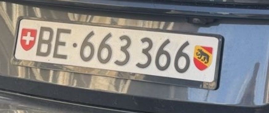 Insegne: BE 663 366 Kontrollschild – Usato da Thun venduto da Gasp93