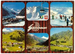 Samnaun - 6 Bild AK