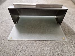 Metall Brotkasten mit Glasplatte, Top Zustand!