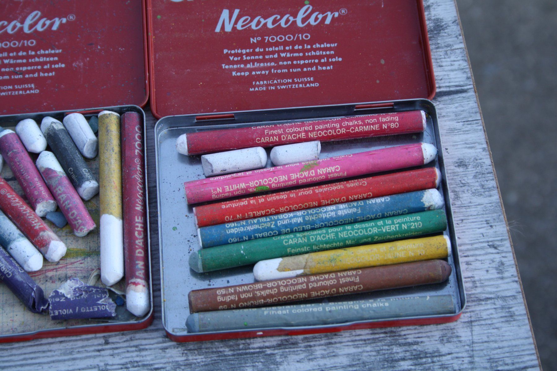 Caran D'Ache Penna & Evidenziatori: CARAN D`ACHE NEOCOLOR BLECHDOSEN – Usato da Wauwil venduto da Pneuedy 7