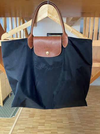 Longchamp Shopper Tote Cabas Le Pliage Black Tote Bag 