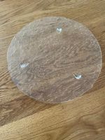Glasplatte mit Herzen gebraucht