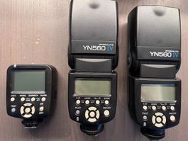 2 Yongnuo YN560 IV Blitzgeräte Set mit Controller in OVP