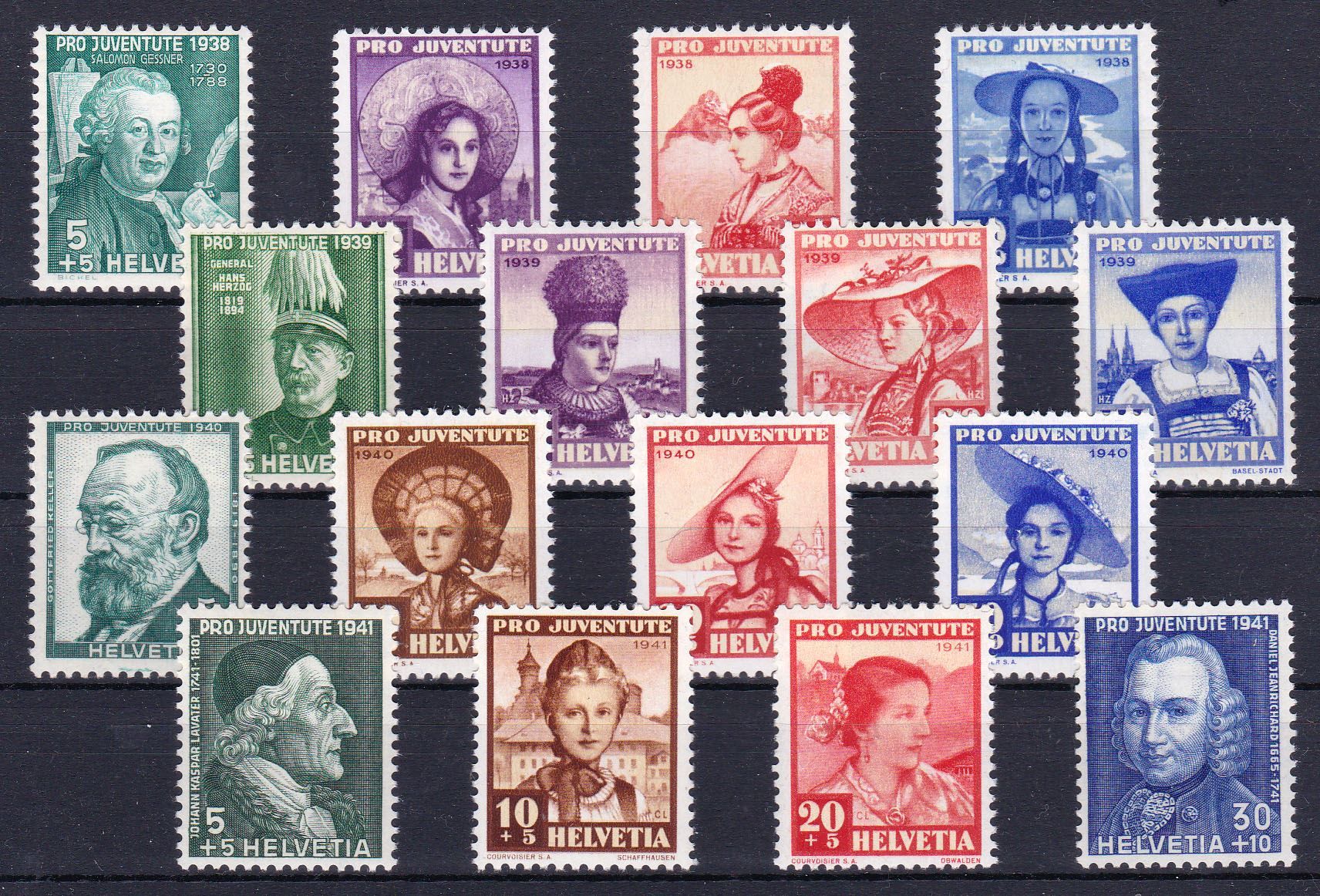 Tutti i francobolli: J65-100, postfrisch, SBK 125.- – Usato da Wenslingen venduto da riger11 1