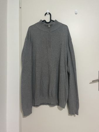 grey gant zip sweater