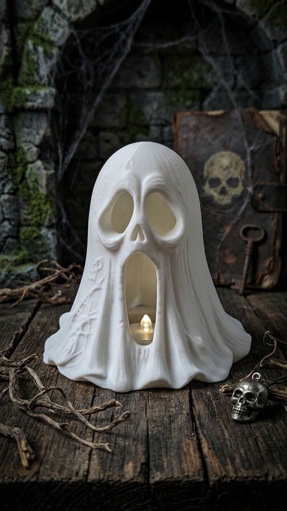 Tutte le decorazioni: Scream Geist LED-Windlicht: Halloween Grusel-Deko – Nuovo (secondo la descrizione) da Staufen venduto da El3D