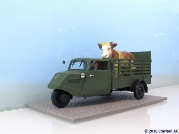 Hübner 7004 – Transporteur D'animaux Tempo Hanseat 3 Roues – Échelle 1/32 (occasion)