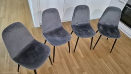 4 VCM Fiolo Esszimmerstühle – dunkelgrau – neuwertig