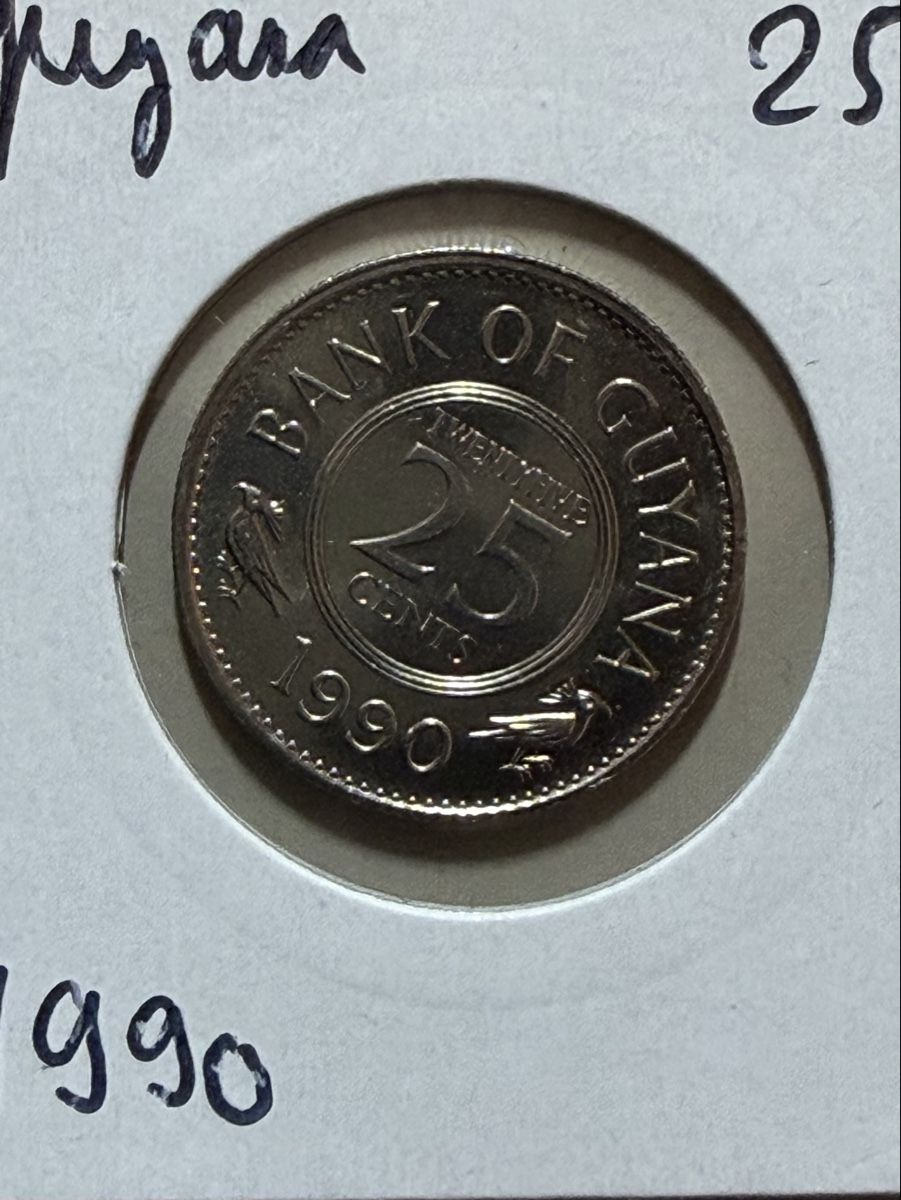 Toutes les monnaies: Guyana - 25 cents - 1990 – D'occasion à Payerne par Mike1682