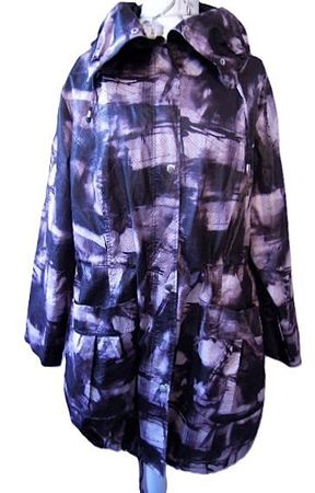 s.Masse Gr. 46 tolle FREIZEITJACKE grau violett ÜBERGANG