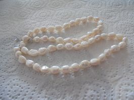 Echtschmuck: Kette Süsswasserzuchtperlen, Länge 45cm