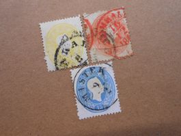 A  Mi 18/20/22  Franz Joseph  1860 - Interessante Stempel