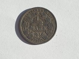 🇩🇪 1/2 Mark 1905 F *** Silver 2.78g .900