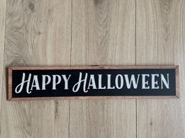 Happy Halloween Holz Schild 51x10cm