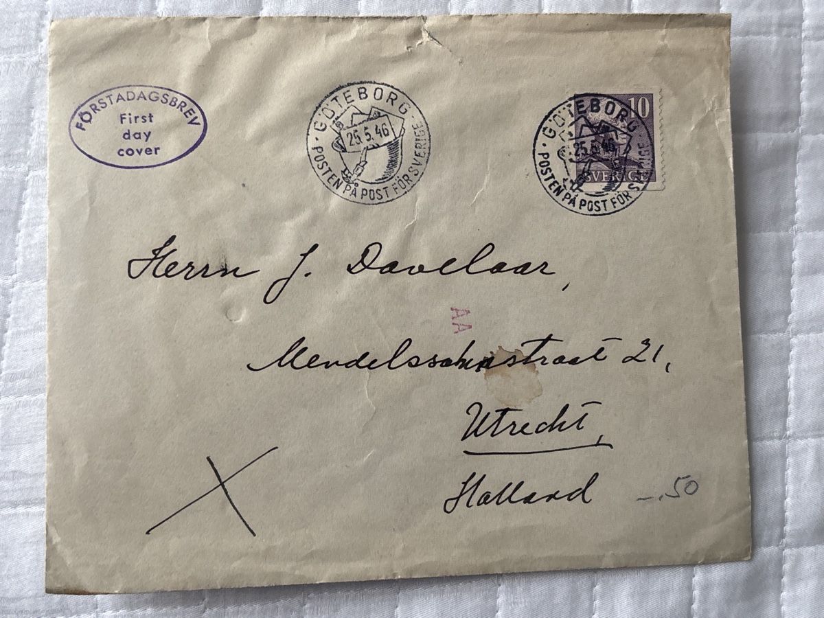Tous les timbres: Altes Couvert Schweden FDC Göteborg 1946 – D'occasion à Zürich par engebrunau