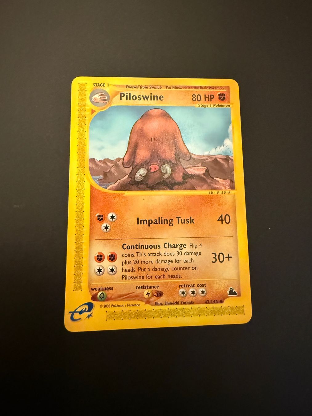 Pokémon Cartes à collectionner: Piloswine Skyridge 43/144 – D'occasion à Zürich par pokemon_cards