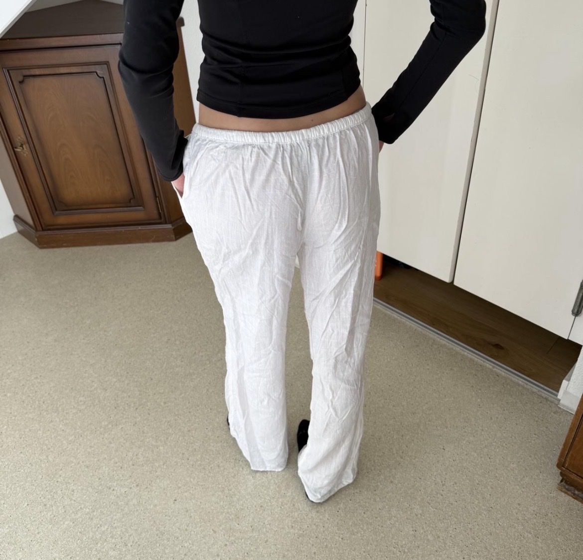 H&M Hosen: Hose weiss Grösse M „Leinenhose“ – Neu (gemäss Beschreibung) aus Vaduz von fit2u 1