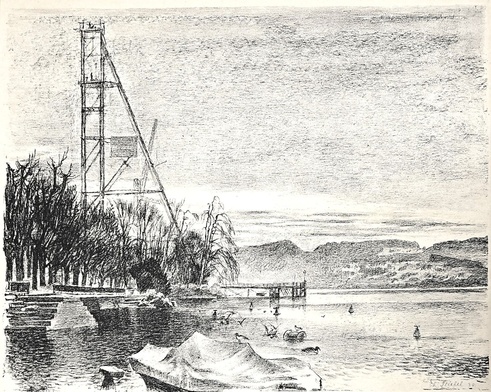 Grafiken & Lithographien: Eduard Stiefel (1875 - 1967) - Lithographie – Gebraucht aus Elgg von cuendetkunst