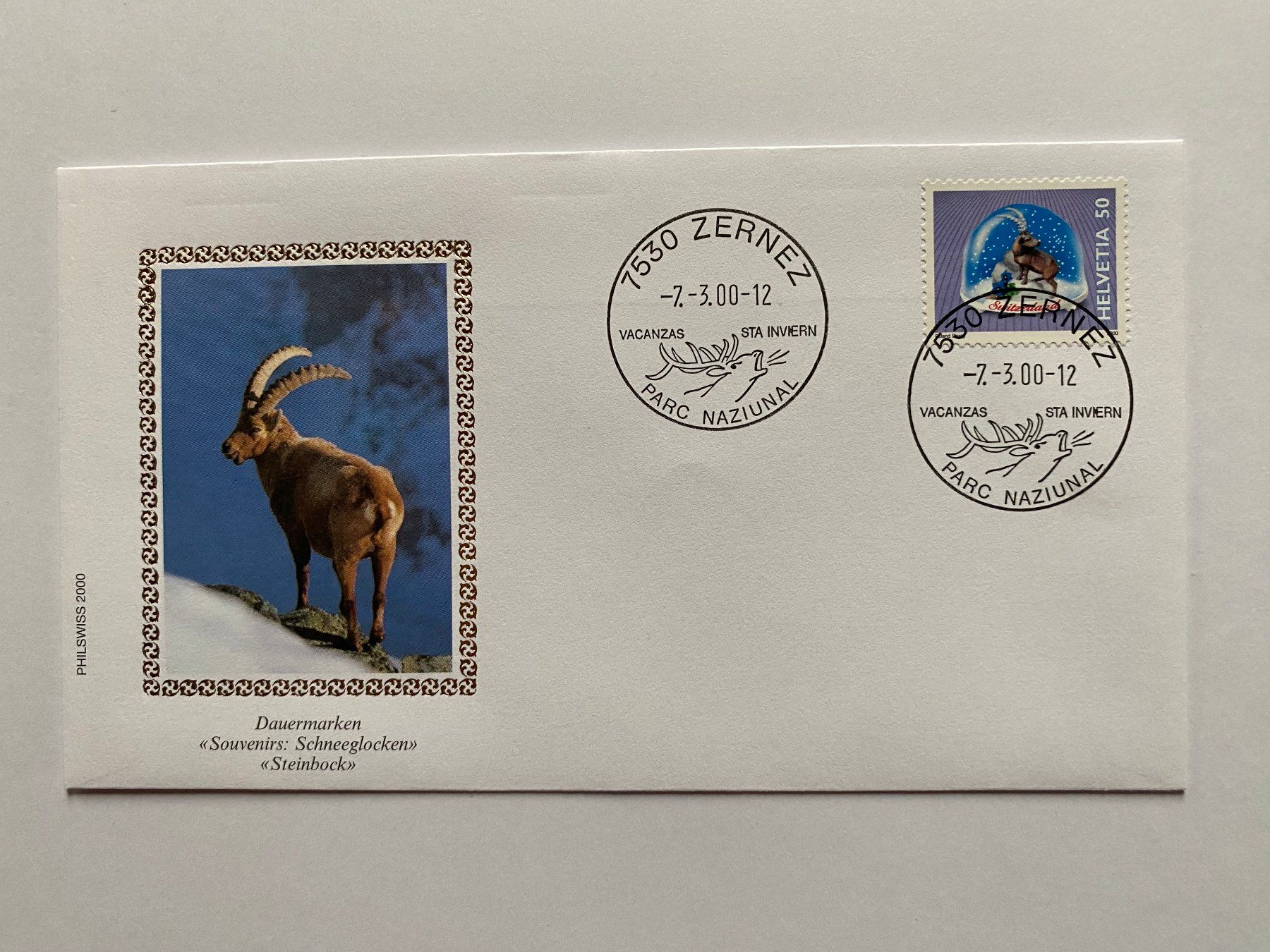 Tutti i francobolli: 4 FDC Dauermarken Souvenirs 2000 (Ortsn.) – Nuovo (secondo la descrizione) da Kirchenthurnen venduto da Scherzengel 1