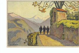 E.E.Schlatter: Militär-Patrouille im Tessin 1919 Lotterielos