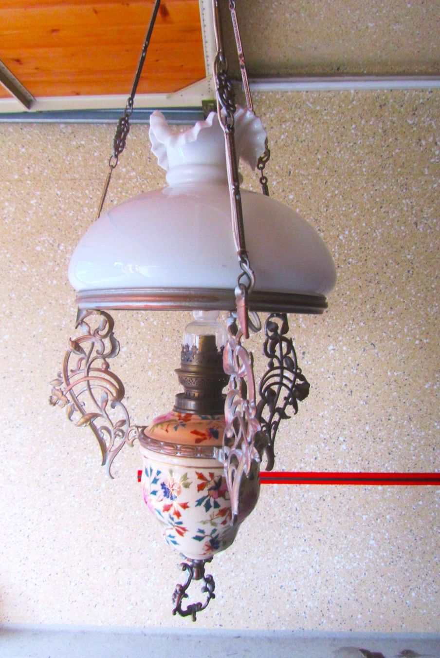 Lampade: Antike Hängelampe Lampe Jugendstil Petroleumlampe Top – Usato da Seengen venduto da mikelele 3