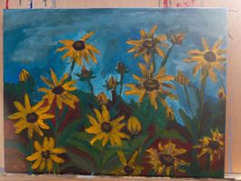 Ölgemälde "Sonnenblumen" - Sommerliche Kunst für dich!