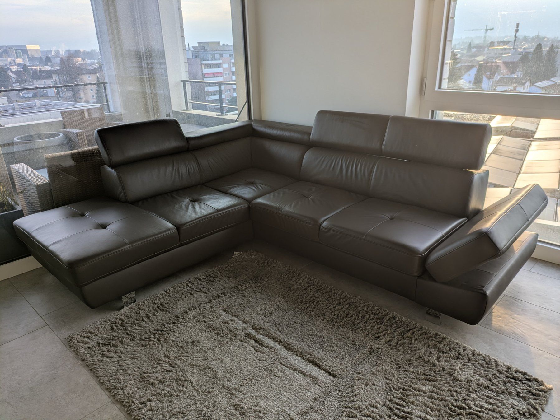 Sofas: Ecksofa dunkelbraun – Gebraucht aus Heerbrugg von zec_r5gc