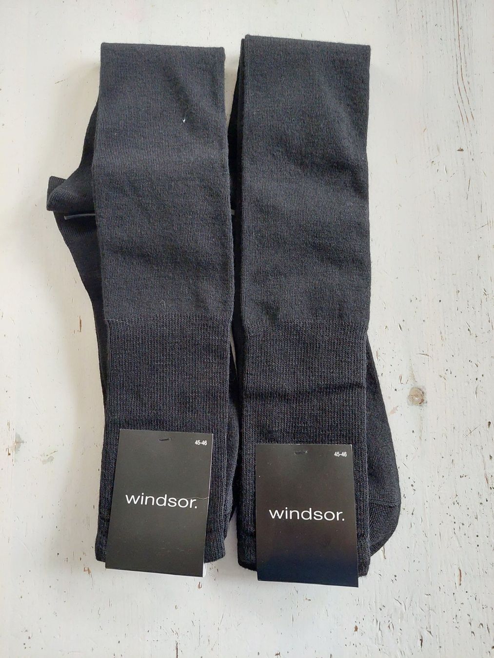 Calze: Windsor Socken lang 2er-Set Schwarz 45-46 – Nuovo e nell'imballaggio originale da Beckenried venduto da Havacola
