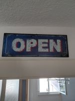 Metallschild "OPEN" 