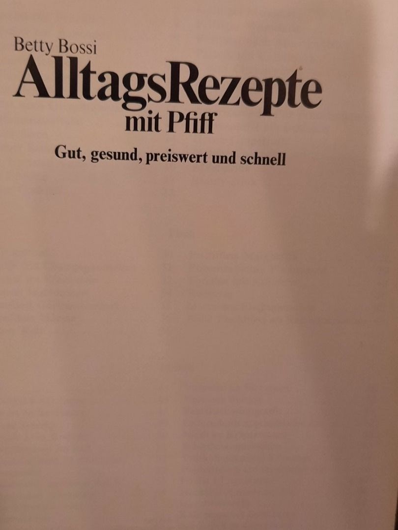 Bücher: Betty Bossi Alltagsrezepte mit Pfiff – Gebraucht aus Hinwil von Zom 1