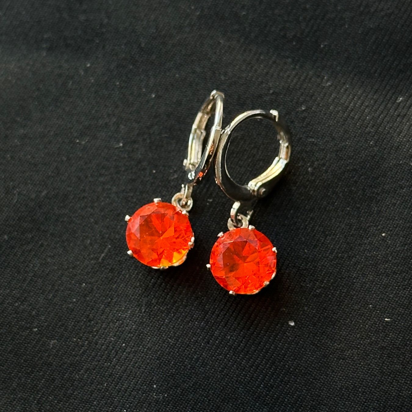 Orecchini pendenti & Orecchini a lobo: Silber 925 Orange Edelstein Kreolen – Nuovo (secondo la descrizione) da Givisiez venduto da dor_xb9k