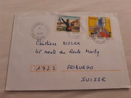 Enveloppe philatélique France Guyane timbre Tango rare!