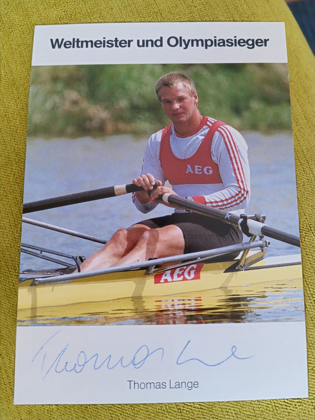 Autografi: Thomas Lange - Olympiasieger – Usato da Menziken venduto da Autogramme