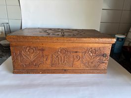 Antikes Arvenholz Truheli 1792