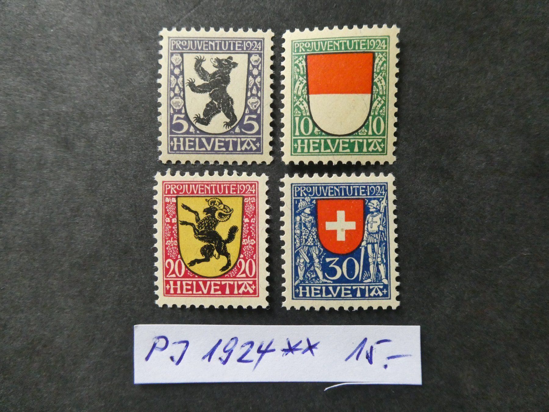 Tutti i francobolli: Pro Juventute 1924 postfrisch – Usato da Lausen venduto da Herbamare01