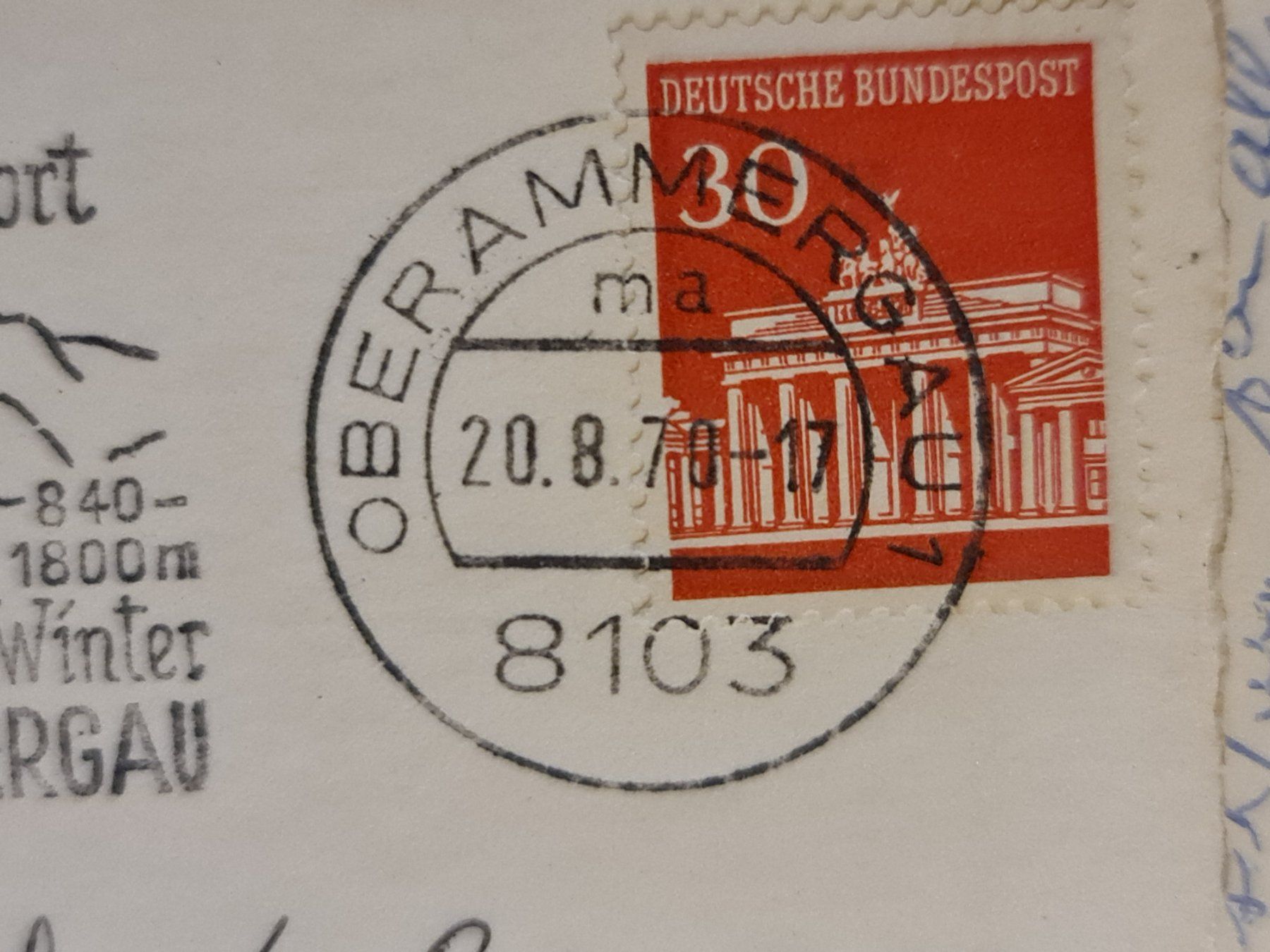 Cartoline postali: Ansichtskarte Oberammergau Deutschland – Usato da Dintikon venduto da Vexi 1