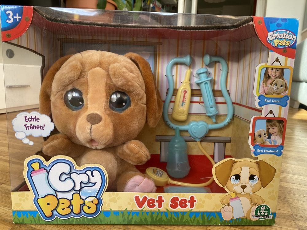 Neu: Cry Pets Vet Set emotion Pets Plüschtier (Neu und originalverpackt ...