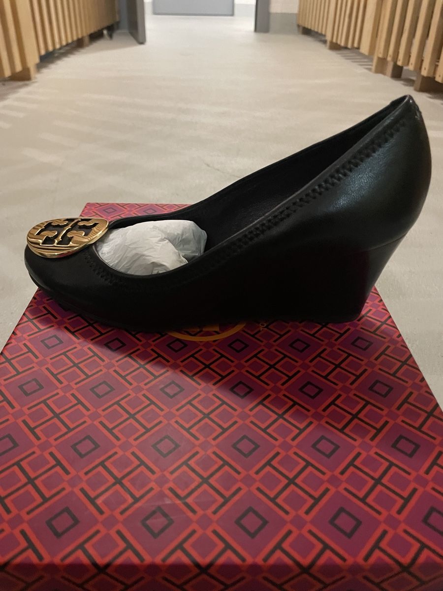 Tory Burch Damenschuhe: Tory Burch Wedges Black Leather US 6 – Neu (gemäss Beschreibung) aus Münsingen von Simged