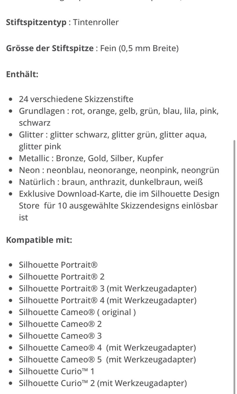 Silhouette Kit bricolage: Silhouette Sketch Pens & Cutting Strip Bundle, NEU – Nuovo e nell'imballaggio originale da Winkel venduto da zucchetti 1