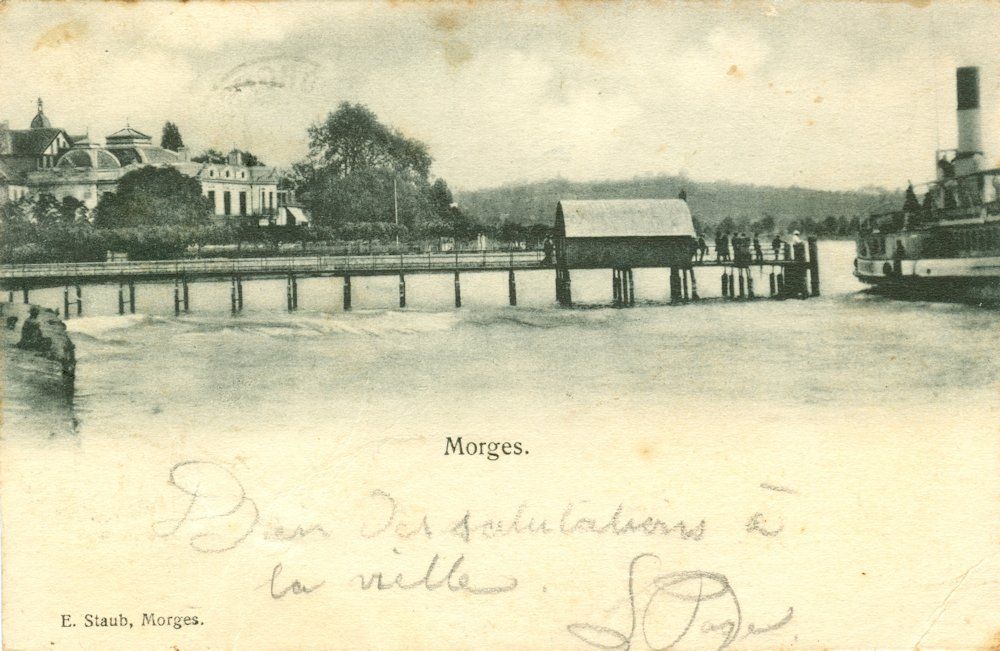 Cartoline postali: Morges - Le quai – Usato da Chavornay venduto da SupraSenna