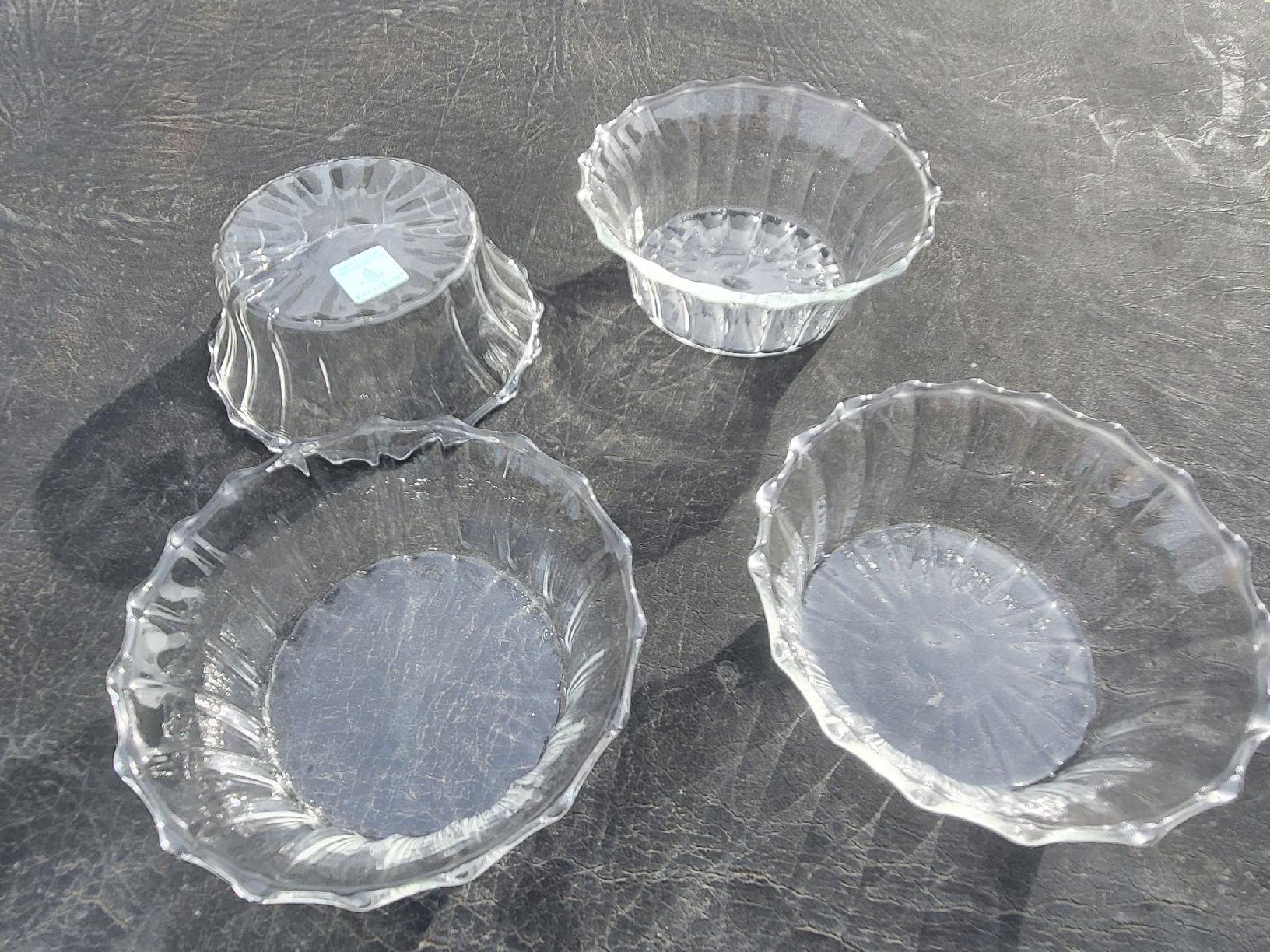 Partylite Kerzenständer: 4 PartyLite Teelichthalter, transparent – Gebraucht aus Enggistein von Manuki_engg