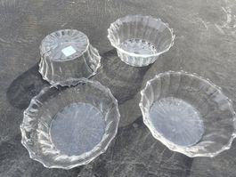 4 PartyLite Teelichthalter, transparent