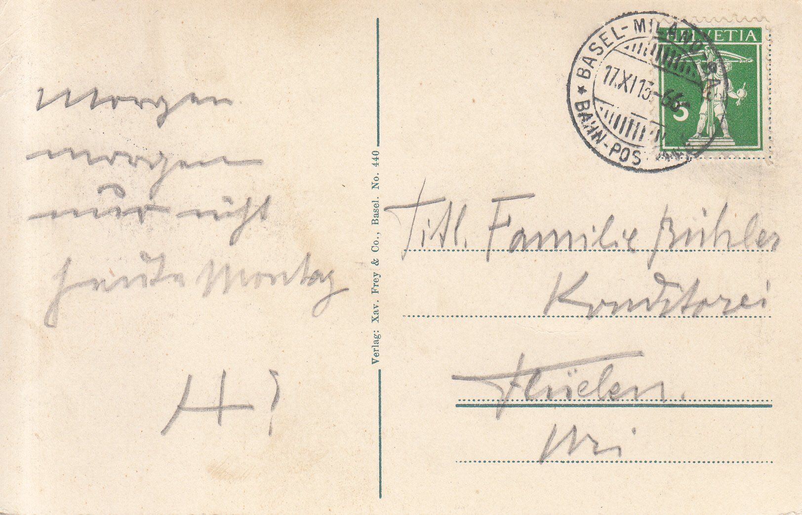 Cartoline postali: Alpenlandschaft 1913 – Usato da Bürglen TG venduto da StampGraf 1