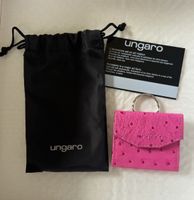 Porte-clés & Porte-photos en cuir rose, marque Ungaro