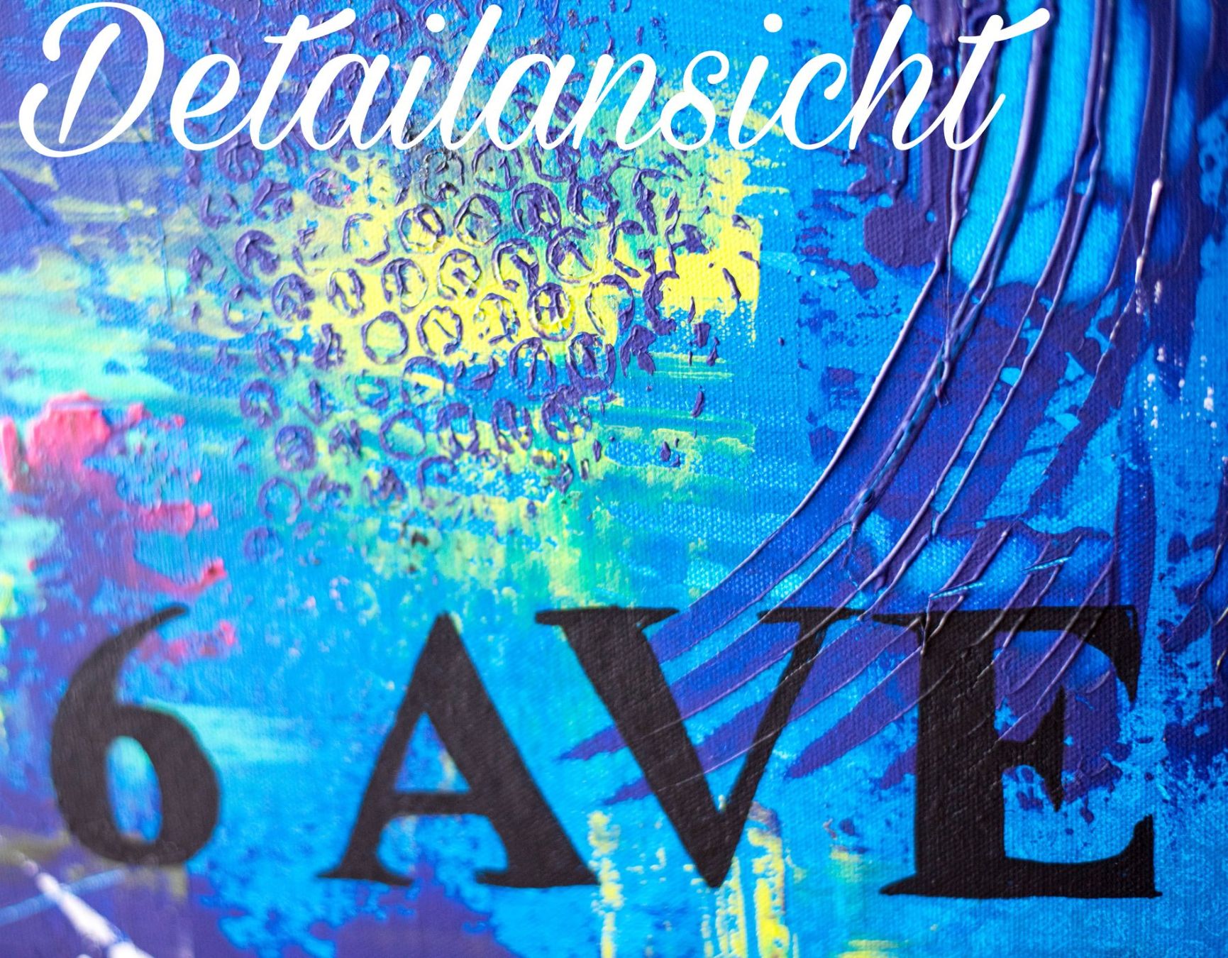 Dipinti: Acrylbild abstrakt Skyline bunt Unikat – Nuovo e nell'imballaggio originale da Rheinau venduto da Sussel 2