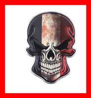 Aluminium Totenkopf Frankreich Sticker France Aufkleber Auto