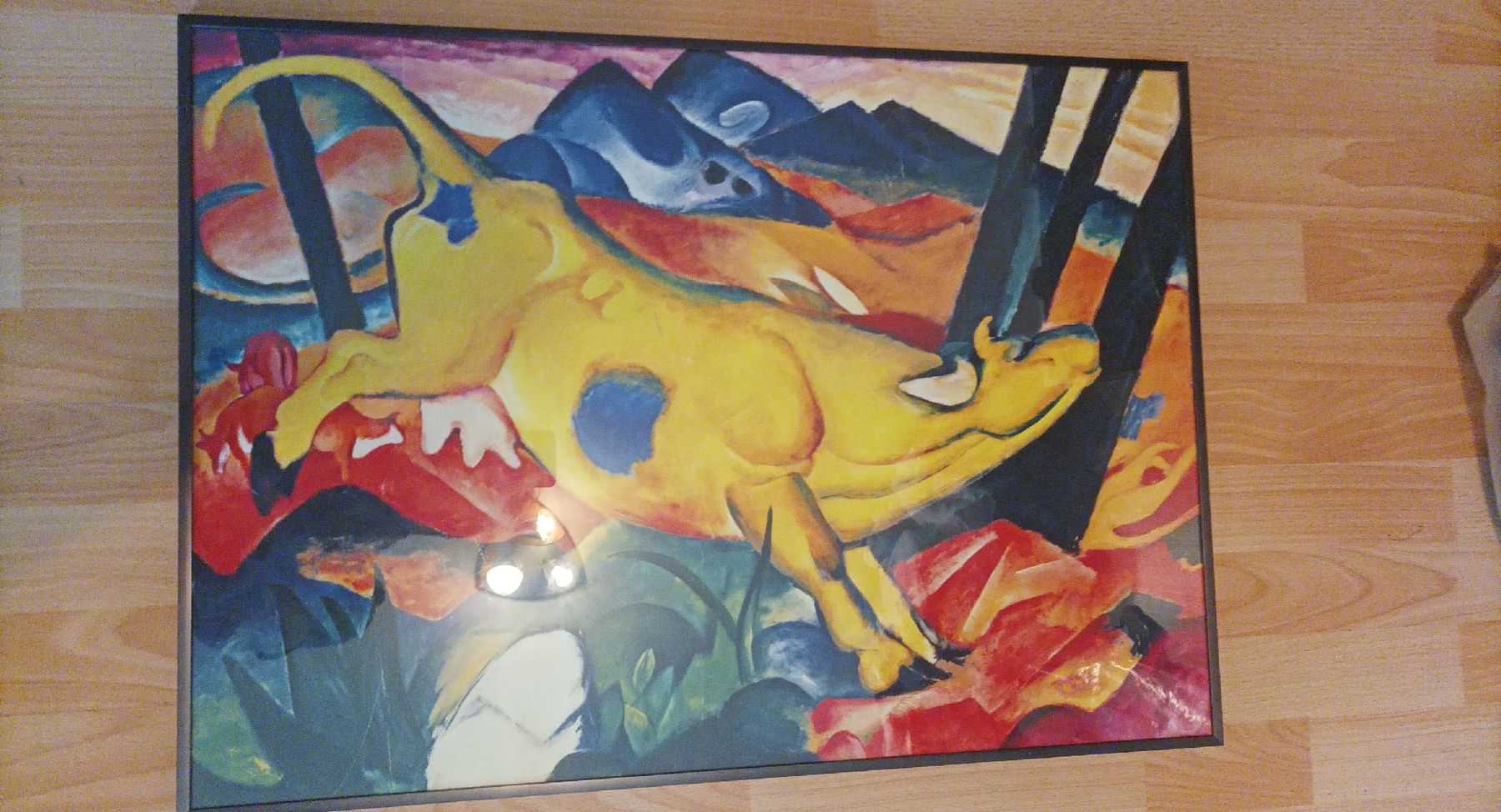 Foto & Immagini: Franz Marc - Der gelbe Stier, Kunstdruck mit Rahmen – Usato da Allschwil venduto da MoZzareLla90