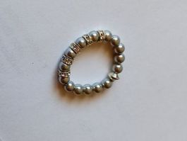 Elastischer Swarovski Fingerring Grösse 57
