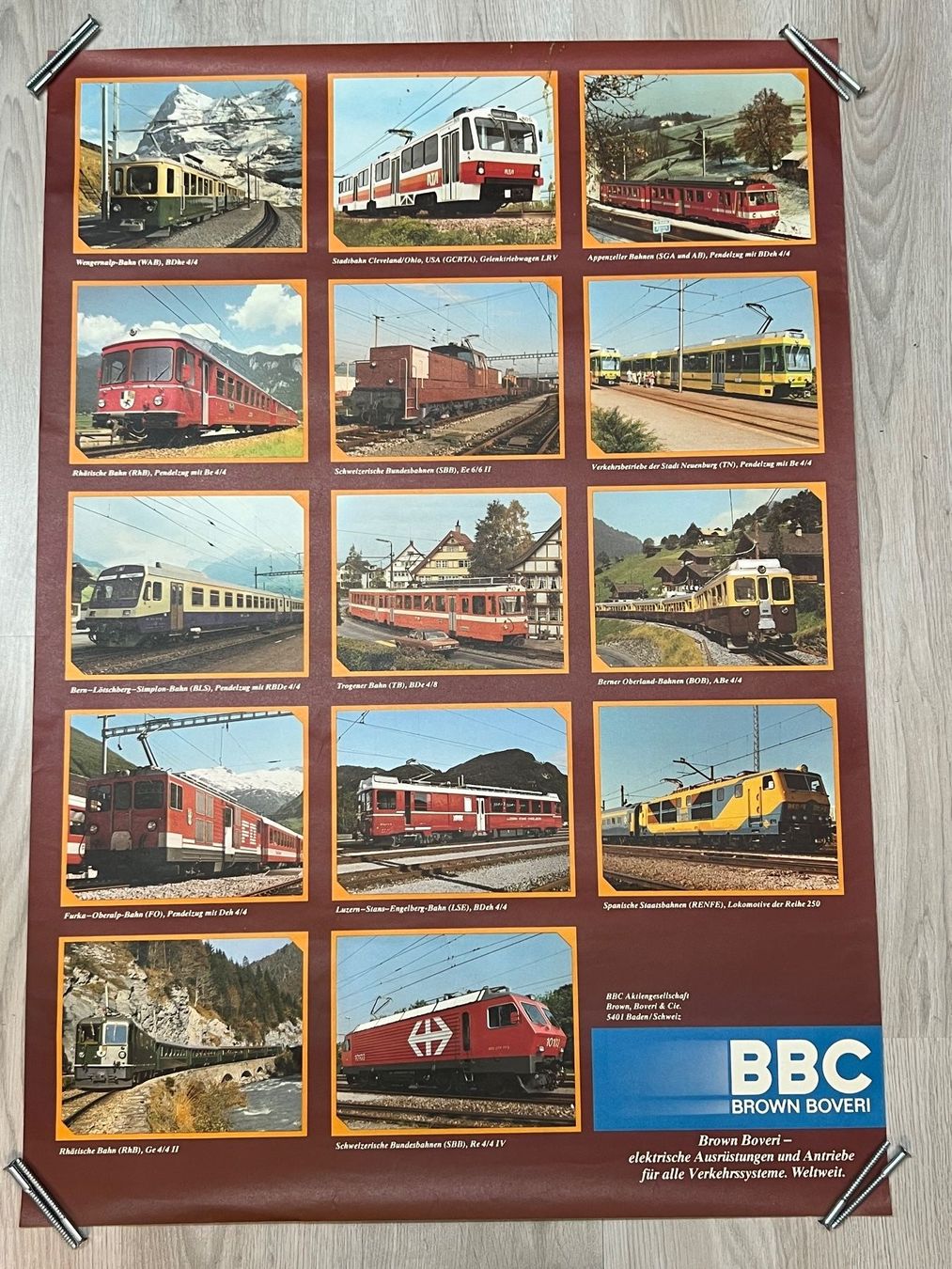 Foto & Immagini: Plakat BBC Brown Boweri Lokomotiven Eisenbahnen – Difettoso da Vaduz venduto da Unikate-Markt